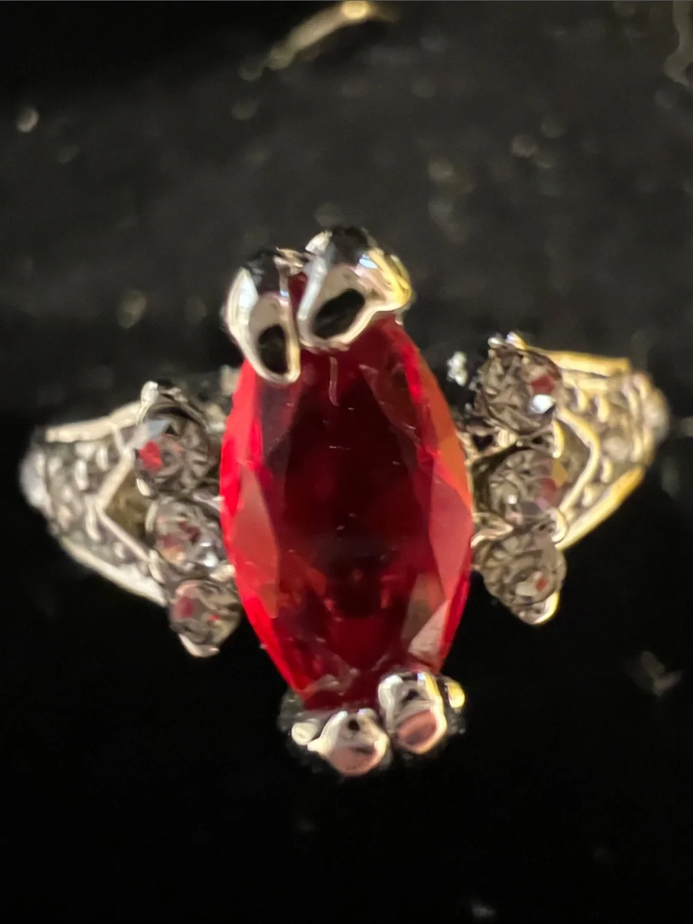 Red Crystal Statement Ring - Women Jewelry